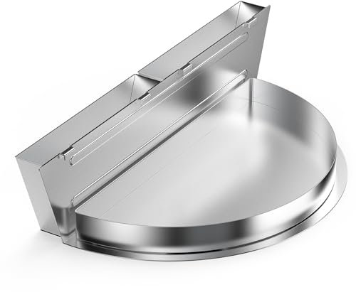 Charkettle Drip Pan with Removable Water Reservoirs/Charcoal Divider, Stainless Steel Water Catch Tray, BBQ Grill Accessories Compatible with Weber 22 Charcoal Kettle Grills