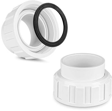 Salt Cell Lot de 2 raccords de rechange pour générateurs de chlore salés Goldline Hayward, GLX-Cell-Union 5,1 cm pour cellule à sel Hayward, partie piscine pour raccords de pompe de spa