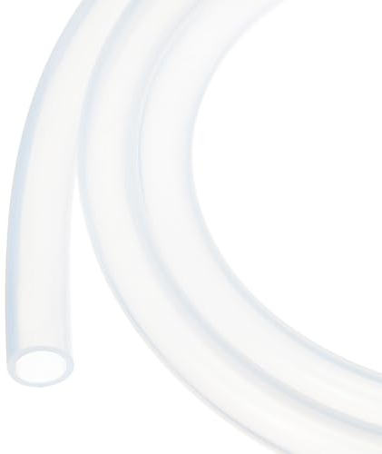 Rebower 1M (3Pieds) de Tuyau en Silicone 10mm DI 14mm DE Transparent Tuyau en Plastique Industriel en Silicone Clair pour Pompage, Vidange, Irrigation, Brassage, 3/8 x 9/16