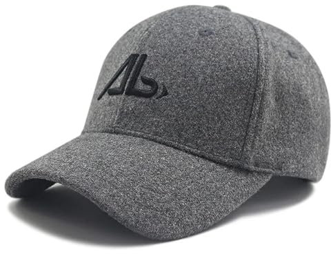 YUEZHAN Herren Kappe Hut Männliche Große Größe Baseball Kappe Filz Snapback Hut Großer Kopf Männer Plus Größe Sport Kappe 58-60Cm Grayblack Label