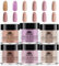 EBANKU Braunes Acrylpulver Set, 6 Farben Kristall-Acryl-Nagelpulver Professionelles Acrylpulver in Brauntönen für Nagel-Acryl-Verlängerung Carving-Nägel