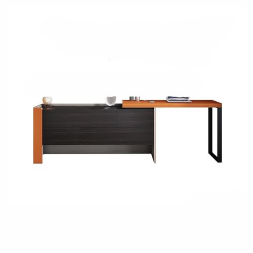 RKVXCJHDR Meuble TV Meuble TV Multifonctionnel, Salon, Center de Divertissement, Commode rétractable, Chambre à Coucher, Meuble de Rangement, Bureau en Cuir Consoles de Télévision pour Le Salon(A)