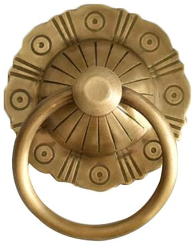 NDCIMBPF Chinesischer Stil Kunsthandwerk Vintage Türklopfer Ring Kupfer Klopfer Antiker Türgriff als Gartenhaus Wanddekoration