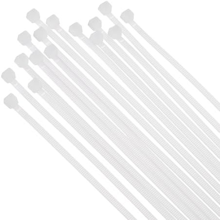 sourcing map 100PCS Cable Zip Ties 14 Inch, Self-Locking Nylon Wire Ties Heavy Duty with 50 LBS Tensile Strength for Indoor and Outdoor, White