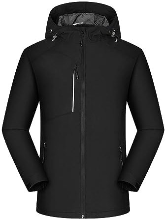 Giacca impermeabile da donna slim trench per l'inverno autunno e l'inverno tinta unita peluche antivento oversize giacca casual spolverino cappotto per le donne, Nero , XXL