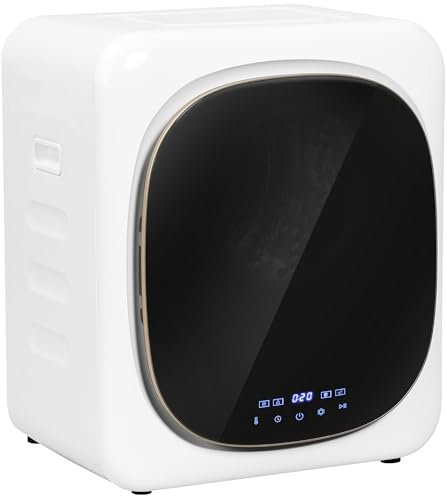 HOMCOM 4kg Vented Tumble Dryer with Deodorize, Smart Mode, 800W Compact Tumble Dryer with Stainless Steel Tub, Front Load, for Flat, Home, RVs, White