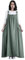 Salopette longue vintage classique à bretelles en jean délavé vieilli avec poches pour femme enceinte, Vert, L