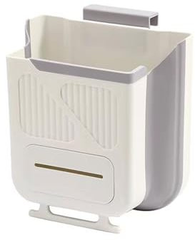 Hattba Cubo de basura plegable para la cocina, papelera para almacenamiento de residuos domésticos