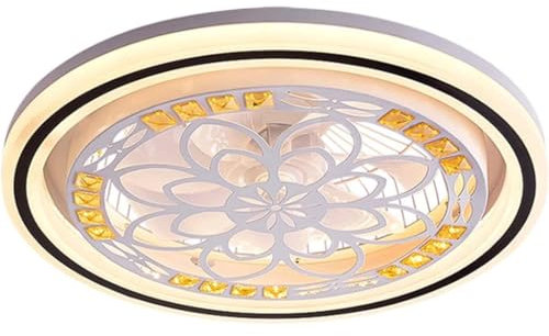 OZLMBERN Luz de Ventilador de Techo Invisible para Comedor en casa Sala de Estar Minimalista de Ventilador de Dormitorio con Ventilador eléctrico