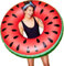 Wassermelone Schwimmring, Aufblasbarer Schwimmring, Wassermelone Pool Aufblasbare Schwimmreifen für Kinder und Jugendliche Sommer-Schwimmen Party (Rot-120)