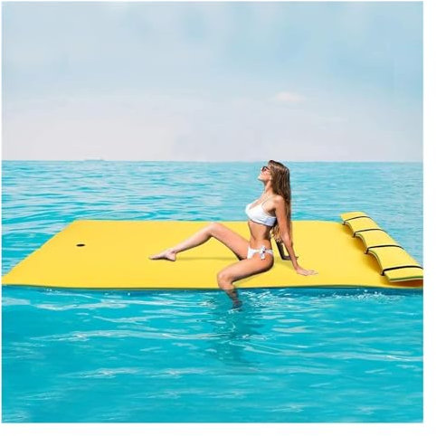 JIURUOZ Tapis Flottant en Mousse, Tapis d'eau Flottant, Tapis Flottant en Mousse XPE résistant aux déchirures for piscines, plages et océans(1.8mx0.9mx3.3cm)