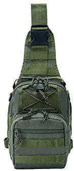 Prettiee Sling Bag Herren Taktische Herren-Umhängetasche Camouflage Outdoor Sports Multifunktions-Brusttasche für Männer Taktische Umhängetaschen (Grün)