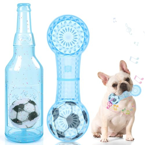Shepinsky Dog Toys Durable Chew Toys with Squeaker for Puppies | Football Inside Toy for Small Medium Dogs Playtime Training Birthday