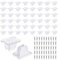 Gosknor 50 Pz Clip Luminose, Supporto per Strisce LED con 50 Viti Clip di Montaggio al Neon Pratico Organizer Cavi per l'Installazione di Strisce LED da 5-6 mm Interni ed Esterni