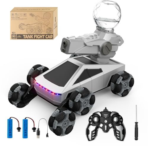 ZQIN Ferngesteuertes Auto, 1:16 Ferngesteuertes ab 3 4 5 6 8 10 Jahre Jungen, 2,4GHz 8WD Stunt und Handsteuerung Monstertruck,RC Auto mit Fernbedienung mit LED Lights und Wasserpistole (6 Räder)