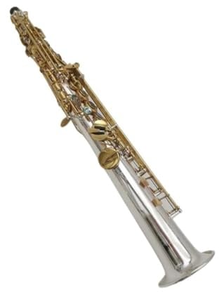 Professionell Saxofon Altsaxofon Silver Rak Rör B Tangent Med Hårt Fodral