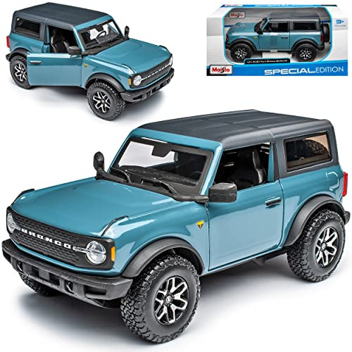 F*o*r*d Bronco Blau Grau 6. Generation Ab 2021 1/24 Modell Auto