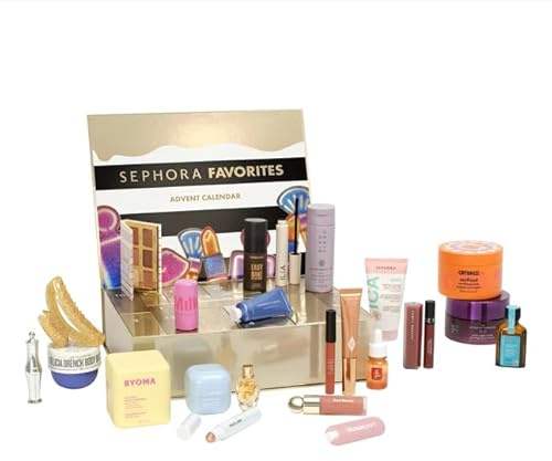 SEPHORA Calendrier de l'Avent – Beauté, 24 produits : maquillage, soins, soins capillaires et parfum, valeur 549 €, favoris, pour les femmes