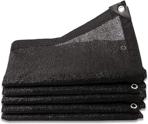Filet D'Ombrage, Filet Protection Solaire 95% UV Tissu D'Ombrage, Toile d'ombrage de Serres Coupe-Ventpour La Couverture VéGéTale/Serre/Jardin/Pergola (Noir 8-PIN 95%, 4x6m)
