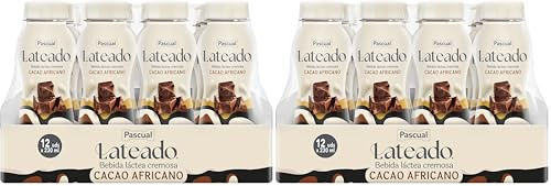 Pascual Lateado - Batido de Chocolate con Cacao Africano - Bebida Láctea Cremosa - Caja de 12 Briks de 230 ml (Paquete de 2)