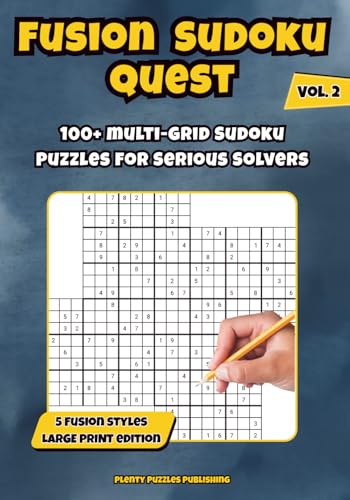 Fusion Sudoku Quest 2: 100+ Multi-Grid Sudoku Puzzles for Adults and Seniors Easy to Hard Logic Puzzles