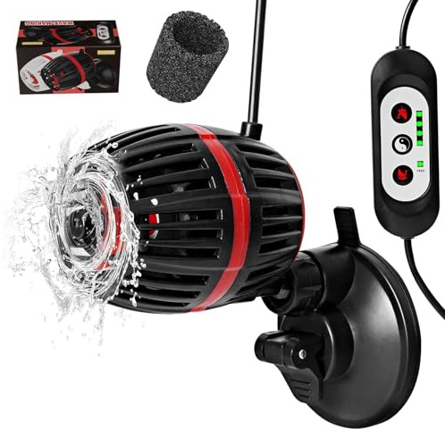 Pompa di Flusso Dell'acquario, Pompa di Movimento Acquario 2500-7500L/H Wave Makerpompa Circolazione Onda Nessun Rumore Rotazione a 360° per Acquari d'Acqua Dolce e Salata di 50~100 cm