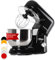 Klarstein Küchenmaschine, Knetmaschine mit 5L Schüssel, 1800W Profi Küchenmaschine mit Knethaken und Schneebesen, Universal Küchenmaschine mit 6 Stufen