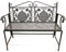 LINDER Gartenbank 107cm 2-Sitzer Antik Design Eisenbank Parkbank Sitzbank Gartenmöbel