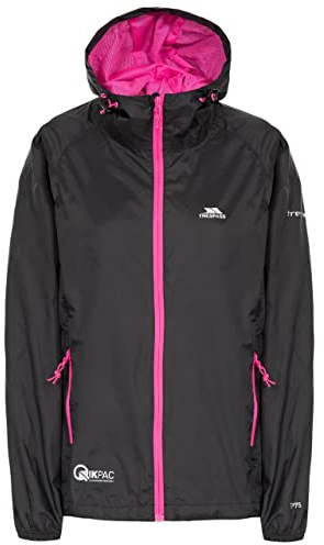 Trespass Qikpac Female Jacket Vestes coupe-pluie Femme Noir FR : S (Taille Fabricant : S)