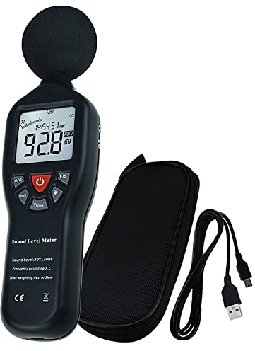 Calibratore Livello Sonoro 114dB / 94dB / 104dB - Misuratore di Rumore Audio con Elevata Precisione in Frequenza