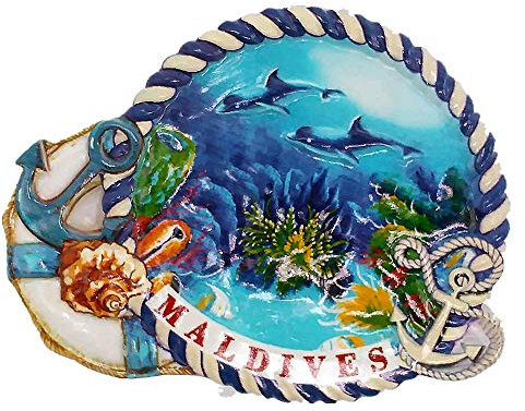 Malediven 3D-Kühlschrankmagnet, Reise-Souvenir, Geschenk-Kollektion, Heim- und Küchendekoration, magnetischer Aufkleber, Malediven, Kühlschrankmagnet
