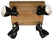 BRILONER - Deckenlampe Vintage schwenkbar, Holzbasis, GU10 Fassung, max. 35 Watt, Deckenleuchte, Lampe, Wohnzimmerlampe, Schlafzimmerlampe, Küchenlampe, Deckenstrahler, 28x28x13,5 cm, Schwarz-Weiß