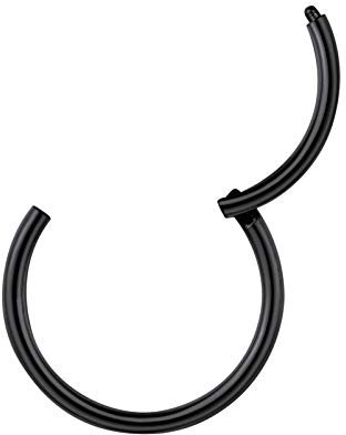 PROSTEEL 20 Gauge schwarz Chirurgenstahl Piercing Ring für Nase Septum Conch Helix Ohr Lippenring Nasenring Segmentring Universal Körper Piercing Schmuck Accessoire für Männer Frauen - 8mm