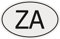 U24 Aufkleber Autokennzeichen ZA = Südafrika Autoaufkleber Sticker