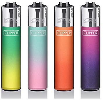 Clipper Feuerzeug 4er Set: (Metallic Gradient Medium)