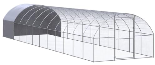 vidaXL Outdoor Hühnerstall 3x12x2m Verzinkter Stahl Hühnerhaus Geflügelstall