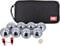 KandyToys Premium 8-teiliges Bouleset aus Metall - Strapazierfähige Kugeln aus Stahl mit Tragetasche für Boccia, Petanque und Rasenspiele - Outdoorspiele