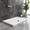 Go Bathrooms Shower Tray 1300 x 760mm White Rectangle Shower Tray 40mm Low Profile Enclosure Stone Resin Acrylic Capped Cubicle Tray