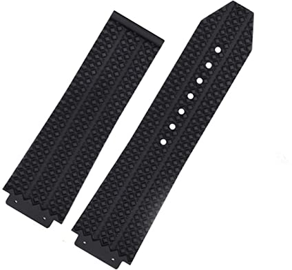 BONOOL Für HUBLOT Classic Fusion Universe Big Bang Serie Männer Frauen Schwarz Silikon Armband Vertikale Streifen Road Armband 26mm * 19mm