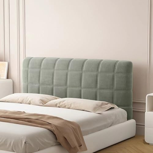 Bett Kopfteil Bezug Doppelbett/Einzelbett Bettkopfteil Hussen Kopfteilbezug Staubdicht Verdicken Samt Stoff Stepp Elastische All-Inclusive Staubhülle Husse Waschbar ( Color : D , Size : 180cm(71inch)