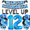 LaVenty Level Up Game Geburtstag Video Game Feier Party Dekoration for Boys (Blau und schwarz 12 Jahre alt)