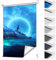 smartdemo Verdunklungsrollo ohne Bohren & mit Bohren, Hellblau 90x130cm(BxH), Klemmrollo Fensterrollo Hirsch Fluoreszierend, Thermorollo Sichtschutz und Sonnenchutz, Klemmrollo rollos für Fenster