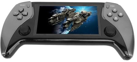 Dpofirs Consola de Juegos Retro, Juego Portátil con Pantalla IPS de 4,3 Pulgadas, Emulador Retro de Streaming y, Batería de 2500 MAh, Consola de Juegos Portátil (Gray)