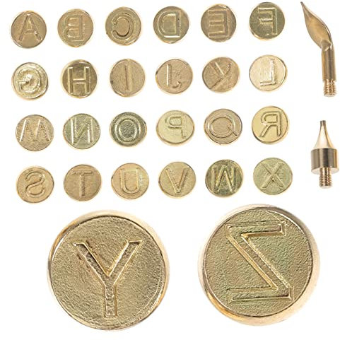 Beatifufu Tip Briefmarken Branding Verbrennende Vorlage Brennwerkzeug Burning and Other Tips Alphabet Personalization Holzbearbeitungshandwerk Letter