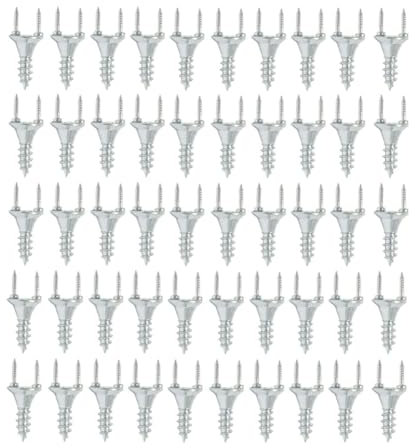 YEHEI 50 clavos sin costuras, tornillo de doble cabeza, zócalo de madera maciza, clavos sin costuras, línea de pie, clavos especiales, duraderos, fáciles de instalar, fáciles de usar