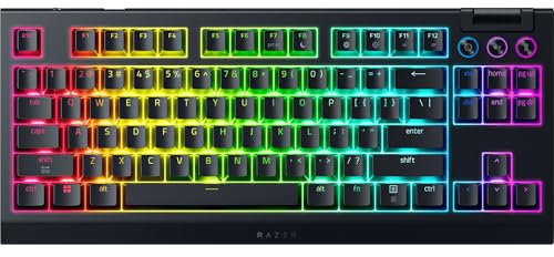 Razer BlackWidow V4 Tenkeyless HyperSpeed (Orange Tactile Switch) - TKL Tastiera da gaming wireless con hot-swap - Bluetooth & HyperSpeed 1000Hz - Snap Tap - Tastiera US QWERTY | Noir