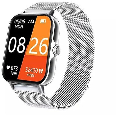 JOYHAPPST Smart Watch F107 Men Big Screen Bt Call Blood Glucose Body Temperature Monitor Voice Assistant Women Fashion Smartwatch