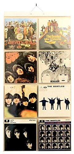 Picture Pockets for LP records, Hanging Wall frame for 12x12 Inch vinyl covers, Holds 16 (8 each side)