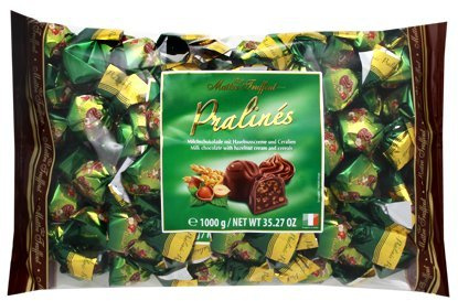 Gunz Maître Truffout Pralinen Milchschokolade, Haselnuss und Getreide, 1 kg