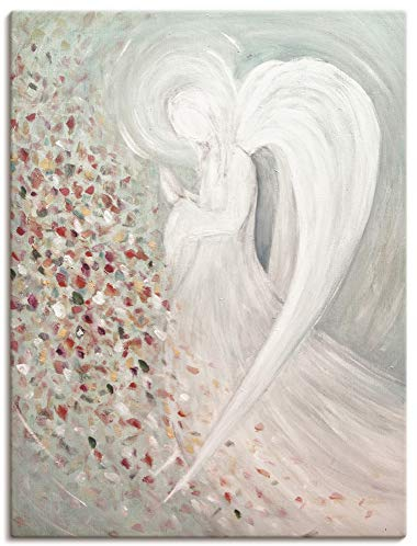 ARTLAND Wanddeko Leinwand Bilder Wandbild 60x80 cm Engel Flügel Fantasy Religion Abstrakt Malerei Kunst Q3XF